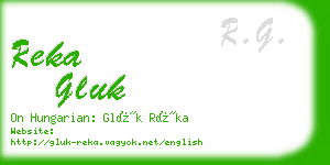 reka gluk business card